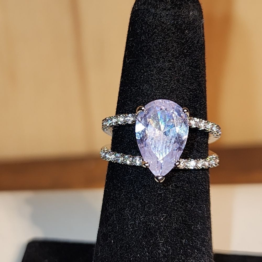 TEARDROP DOUBLE BAND RING - Picture 5 of 7
